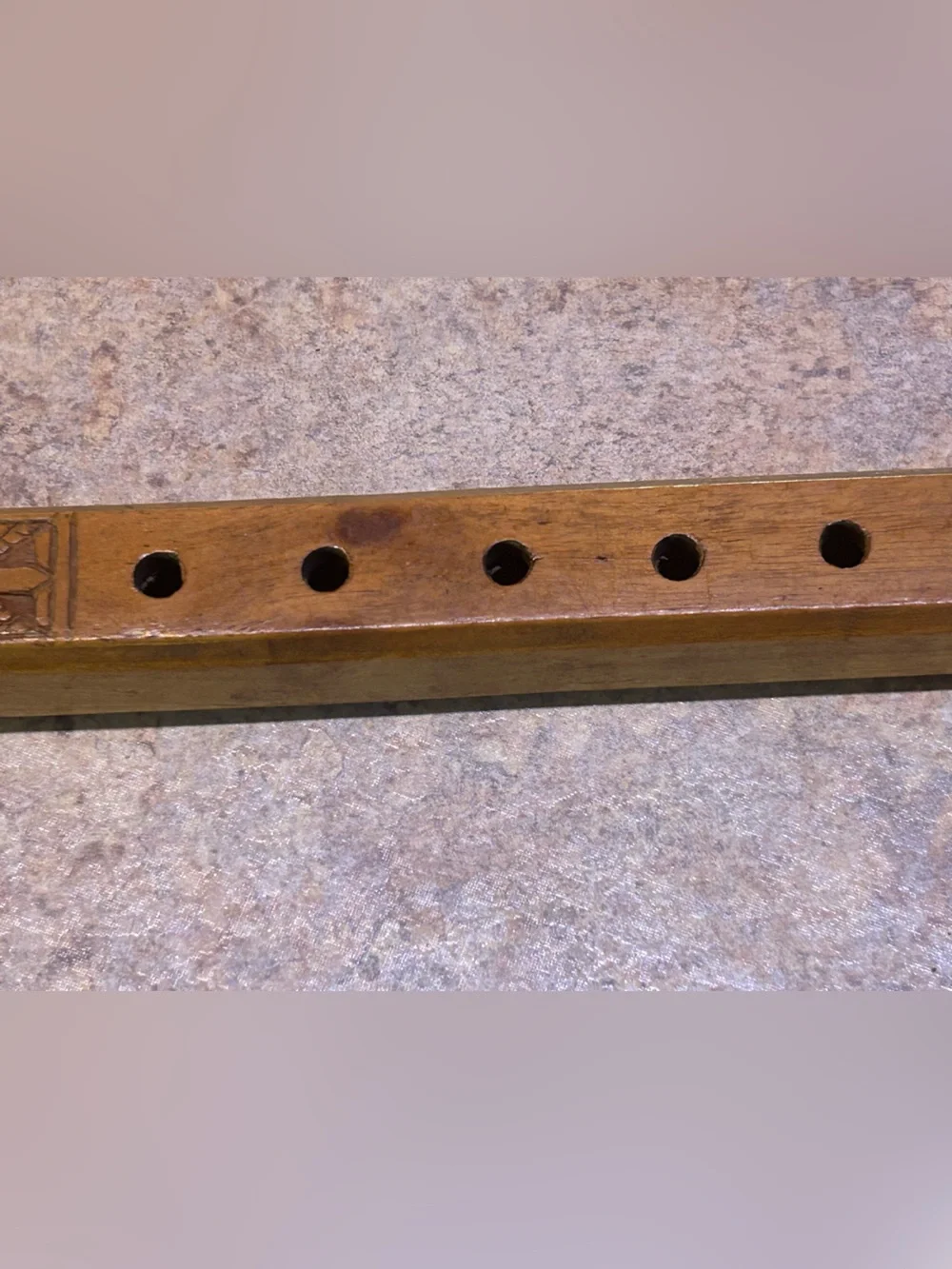 Vintage Traditional Balkan Handcrafted Wooden Flute (Svirala/Frula) Folk Art